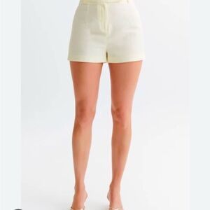 Meshki Becky Linen Front Seam Shorts